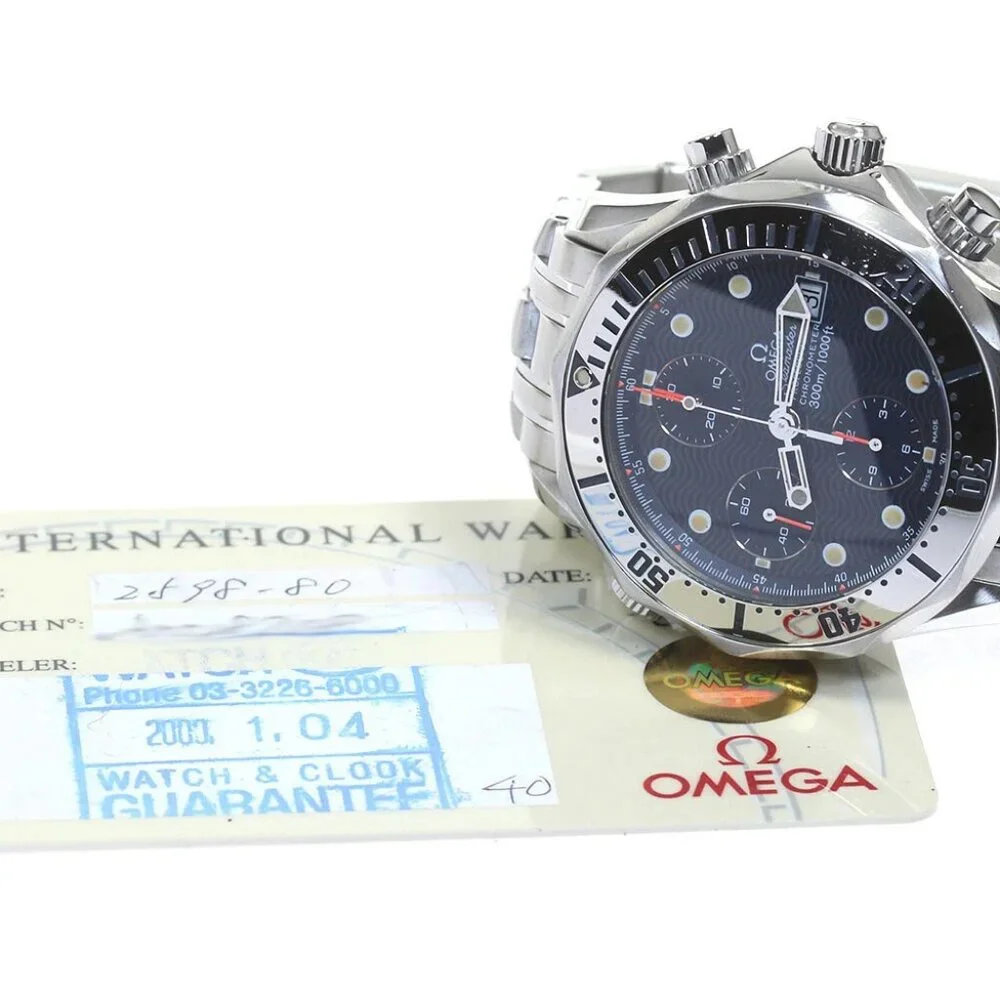 OMEGA Seamaster300 2598.80 Chronograph Date Navy Dial Automatic Men's